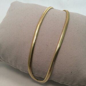 10k Real solid yellow gold Snake ankle bracelet 10''  3.10mm 4.9gr